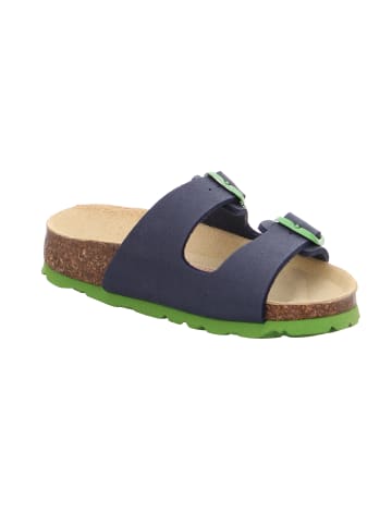 Tieffußbett Pantolette FUSSBETTPANTOFFEL in Blau/Grün