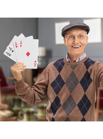 108x Jumbo-Pokerkarten in Bunt - (B)13 x (H)18 cm