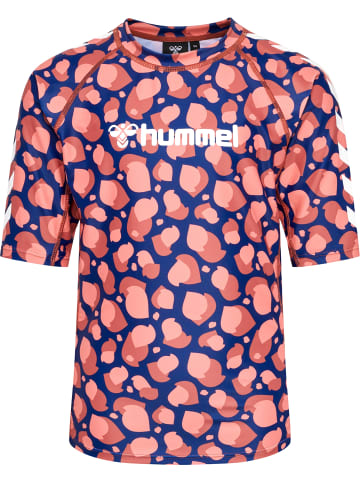 Schwimm-T-Shirt Hmllucia Mädchen in NAVY PEONY
