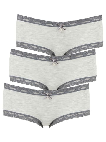 3er Pack Panty in anthrazit