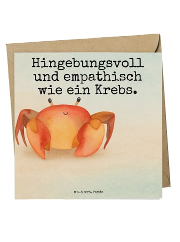 Grußkarte Sternzeichen Krebs Design mit Spruch in Weiß