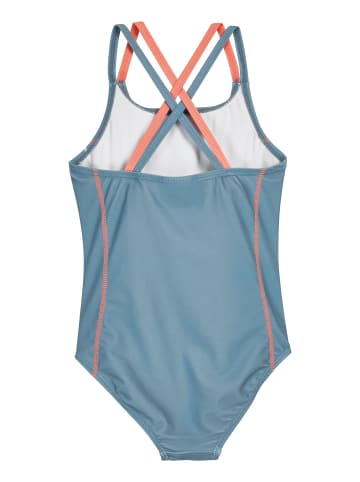 UV-Schutz Badeanzug Palmen in blau