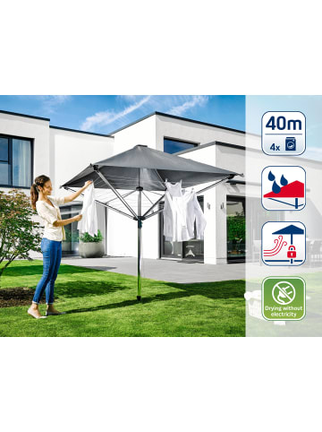 Wäscheschirm LinoProtect 400 silber anthrazit 207,9 x 207,9 x 230,0 cm
