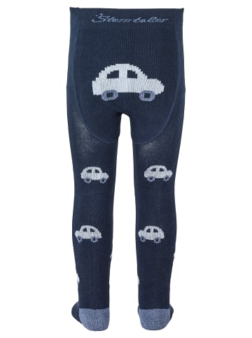Krabbelstrumpfhose Auto in marineblau