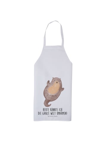 Küchenschürze Otter Umarmen mit Spruch in Weiß