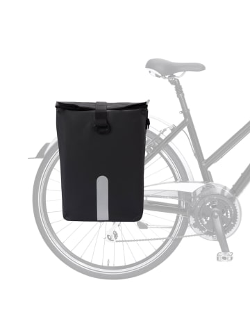 Wasserdichte Fahrradtasche Roll-Top 21 L schwarz  Schwarz