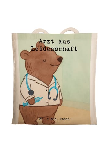 Shopper Bag Arzt Leidenschaft Design mit Spruch in Weiß