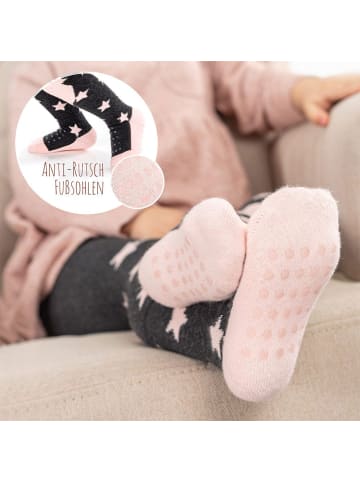 Krabbel-Strumpfhose 2er Pack - Sterne in grau,rosa