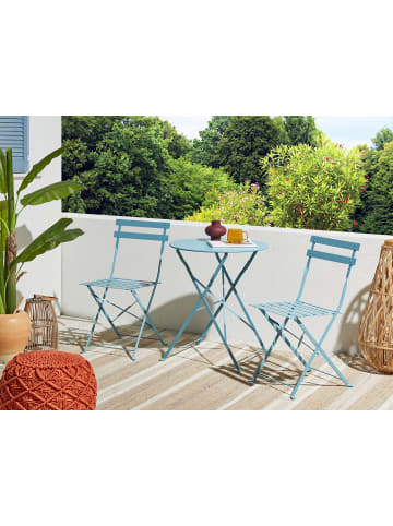 3-tlg Bistro Set FIORI in Blau