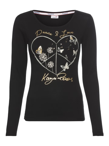 Langarmshirt in schwarz