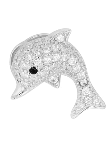 Kinder Anhänger – Delfin Anhänger aus 925 Silber mit Zirkonia in silber
