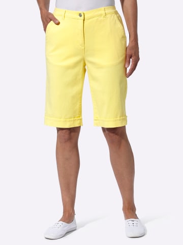 Jeans-Bermudas in zitrone