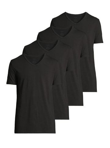 Unterhemd / Shirt Kurzarm Pur in Schwarz