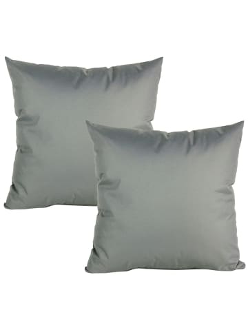 2er Set Outdoor Kissenhülle 50x50cm in Grau