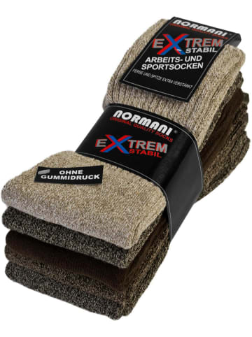 5 Paar Arbeits- und Sportsocken Extrem in Braun sortiert