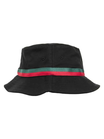 Bucket Hat in black/firered/green