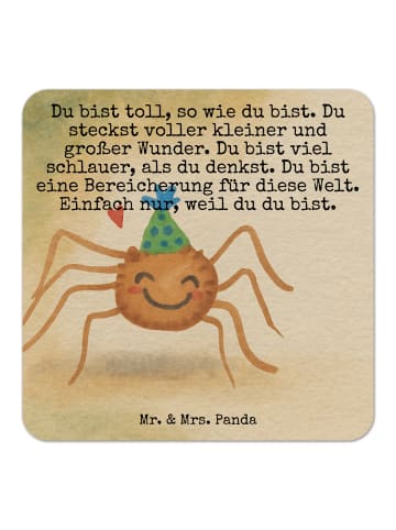 Bierdeckel Spinne Agathe Party Design mit Spruch in Weiß
