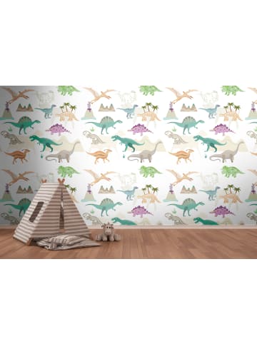 Tapete Jurassic Adventure in Bunt