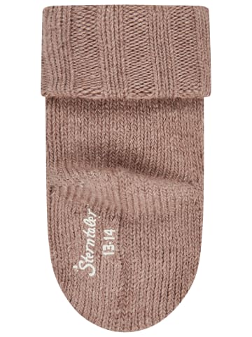 Baby Socken Wolle in taupe