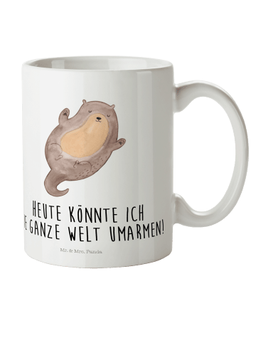 Kinderpott Otter Umarmen mit Spruch in Weiß