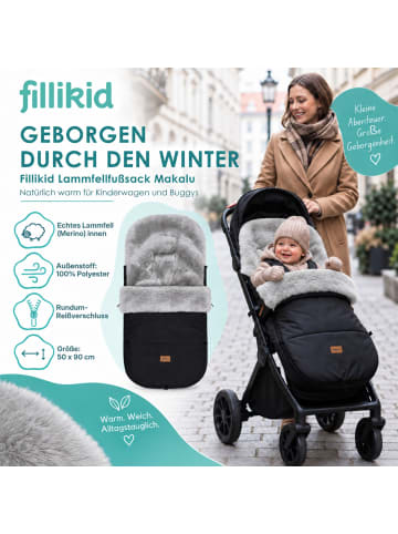 Winterfußsack Makalu Exklusiv in Schwarz-Grau