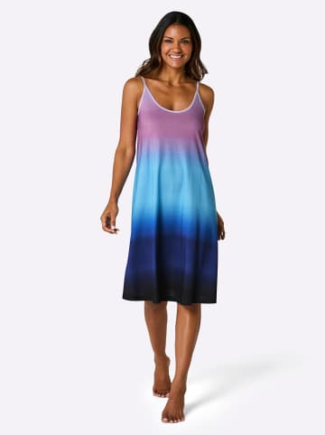Sommerkleid in orchidee-aqua-bedruckt