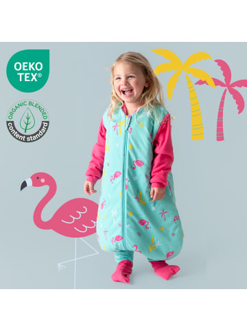Bio Schlafsack mit Füßen und umklappbaren Bündchen 2.5 TOG in Pink