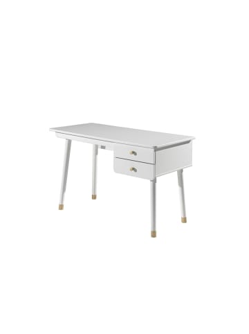 SCHREIBTISCH Kamillah 125x75x60 aus MDF in Satin Weiß