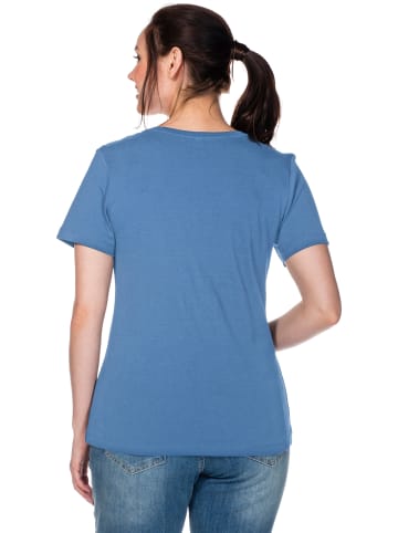 T-Shirt in mittelblau
