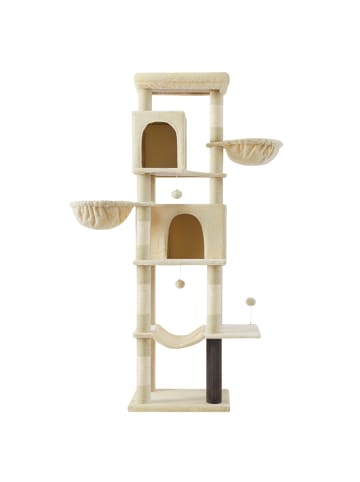 Katzenbaum Clawfy in Beige - (B)48 x (H)190 x (T)59 cm