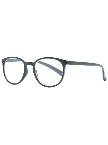 Unisex Brillenfassung mit Sehstärke-Gläsern Rund Schwarz