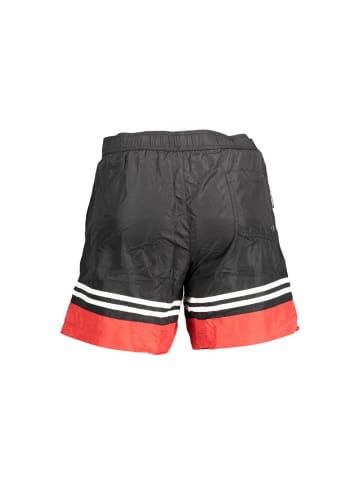 Schwarz Polyester Herren Bade Boxershorts