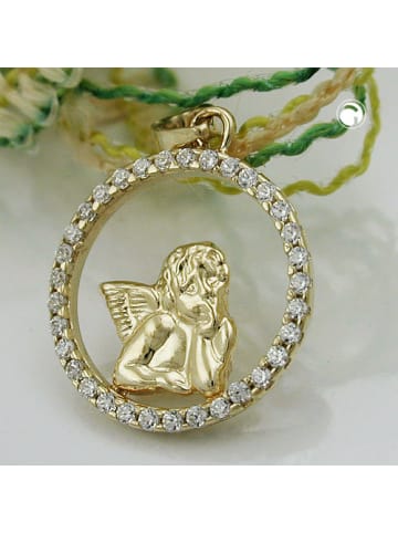 Anhänger 14mm 9Kt GOLD in gold