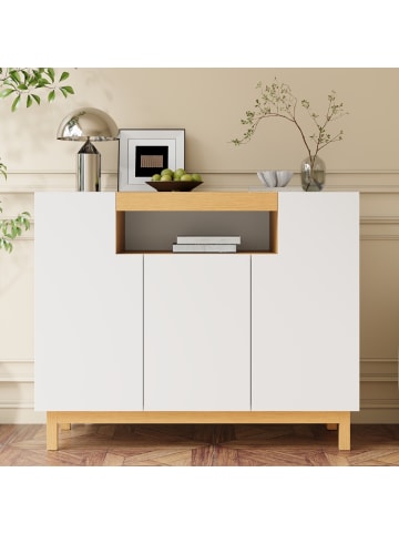 Sideboard in Weiß mit 3 Türen für Wohn und Esszimmer