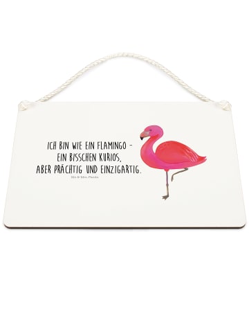 Schild Flamingo Classic mit Spruch in Transparent