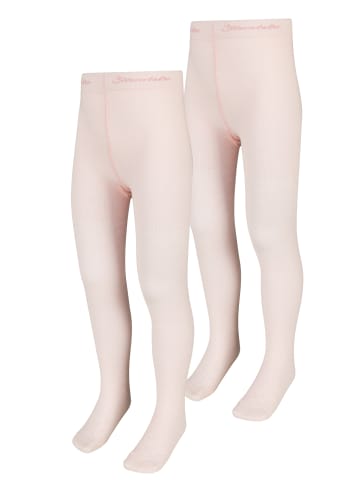 Strumpfhose 2er-Pack Raute in lichtrosa