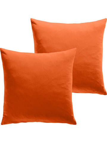 Single-Jersey Kuschelkissenbezug 2er-Pack San Francisco in orange