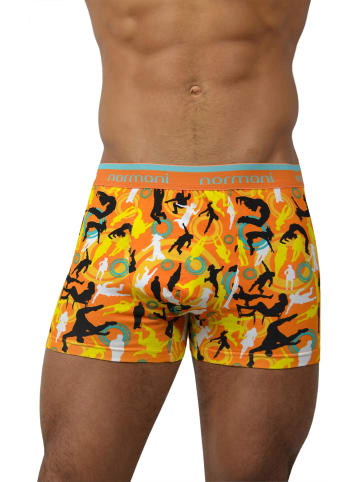 6 Stück Retro Boxershorts aus Baumwolle in Dance and Style/Orange