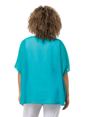 Bluse in tiefes aqua
