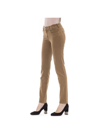 Beige Baumwolle Damen Jeans