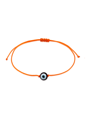 Armband 925 Sterling Silber Evil Eye in Orange