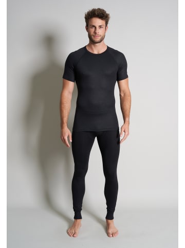 Thermo T-Shirt Thermo Sport in schwarz-dunkel-uni