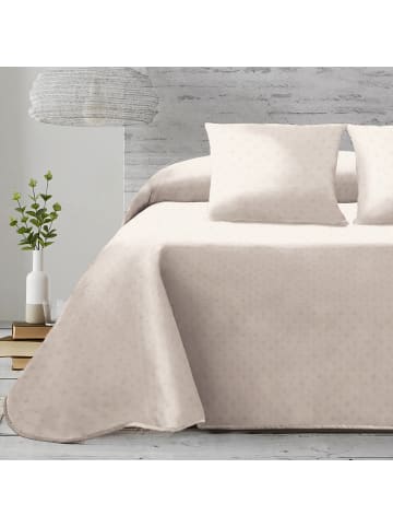 Microfaser Tagesdecke in beige