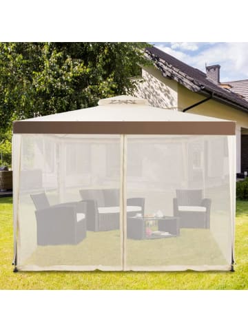 Pavillon mit Moskitonetz 3x3m UV-Schutz 50+ in Beige