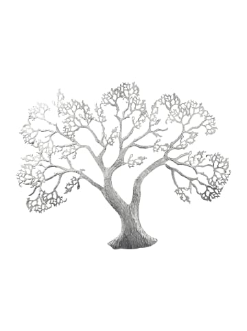 Wandrelief "Baum" in Silber - H. 60 cm - B. 75 cm