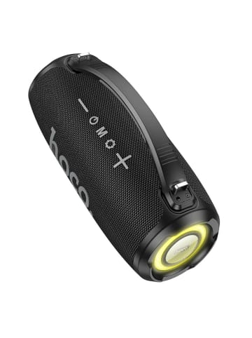 Hoco tragbarer LED Bluetooth Lautsprecher in Schwarz RGB-Beleuchtung in Schwarz