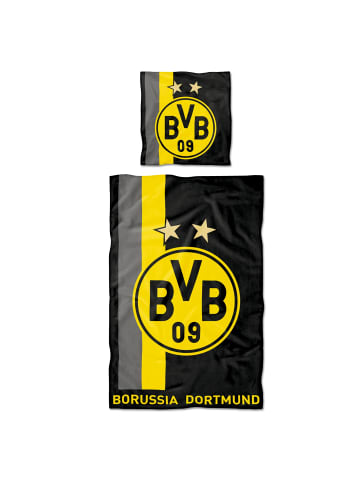 BVB-Bettwäsche mit Streifenmuster (135 x 200 cm) in schwarzgelb