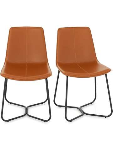 2er Set Esszimmerstühle in Braun
