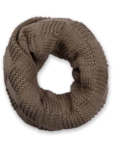 Feinstrick Loop Schal in Taupe