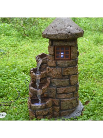 Brunnen HADES in Stein-Optik in braun
